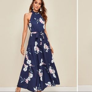 SHEIN: Navy Floral Dress